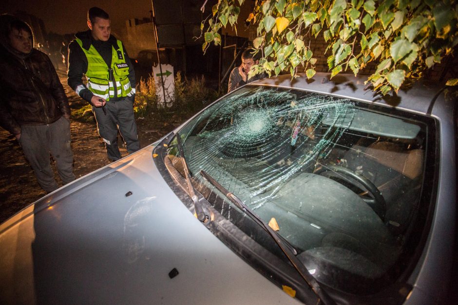 Naktį vandalai niokojo automobilius