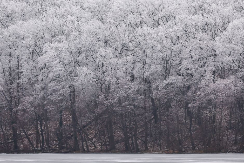 Atšiaurios žiemos sąlygos sutrikdė eismą Vokietijoje