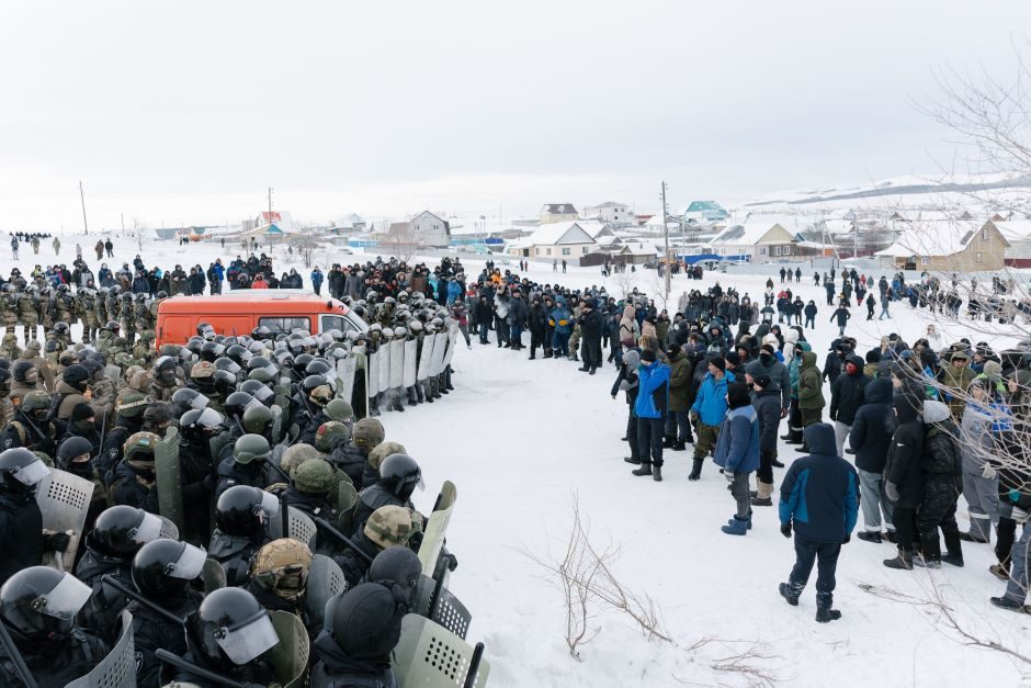 Rusijai slopinant retus protestus, Baškirijoje sulaikyta daugiau žmonių