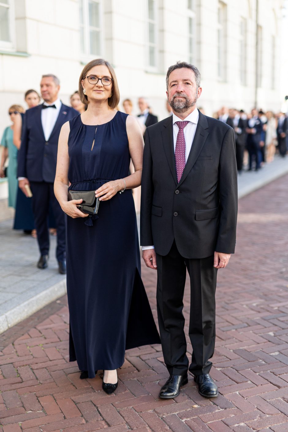 Šalies vadovo inauguraciją vainikavo vakarinė dalis: į Prezidentūros kiemą rinkosi garbūs svečiai