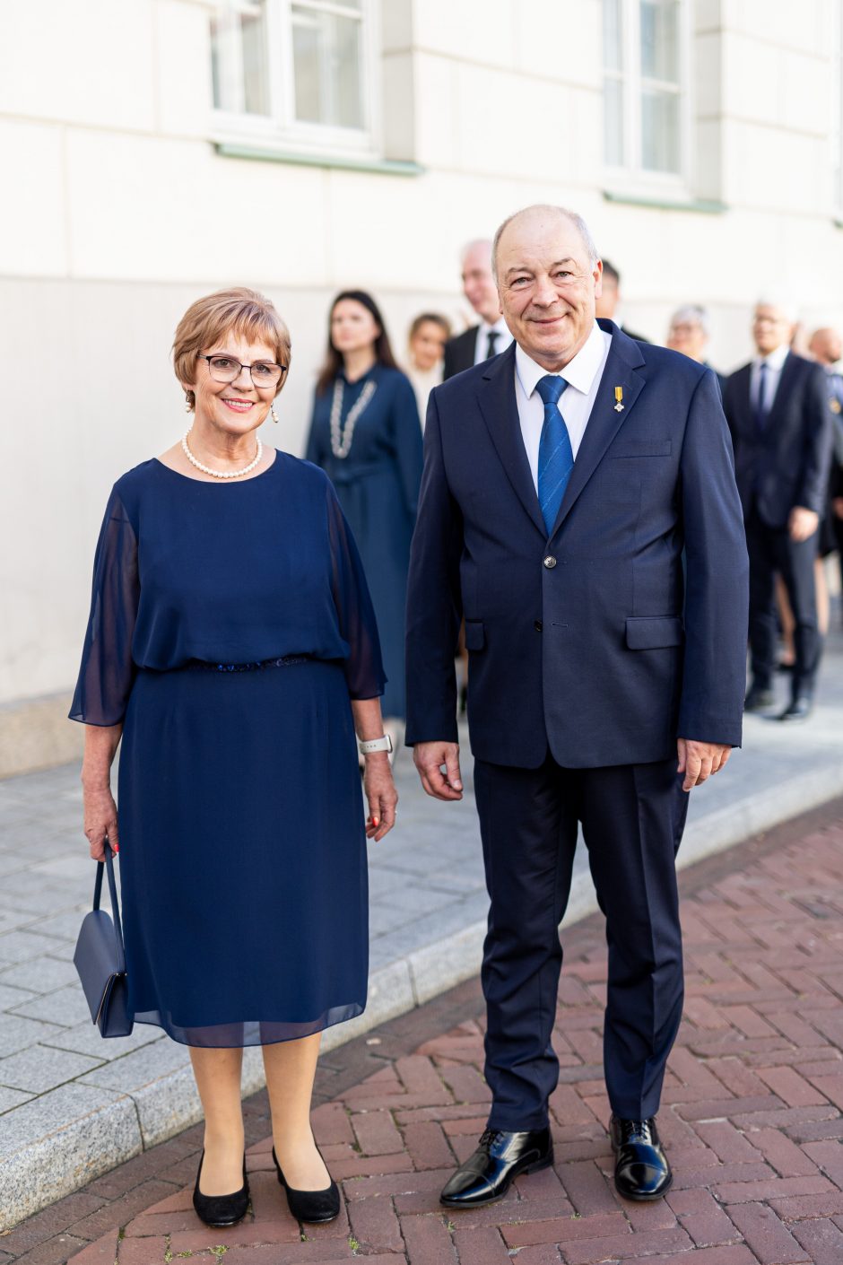 Šalies vadovo inauguraciją vainikavo vakarinė dalis: į Prezidentūros kiemą rinkosi garbūs svečiai