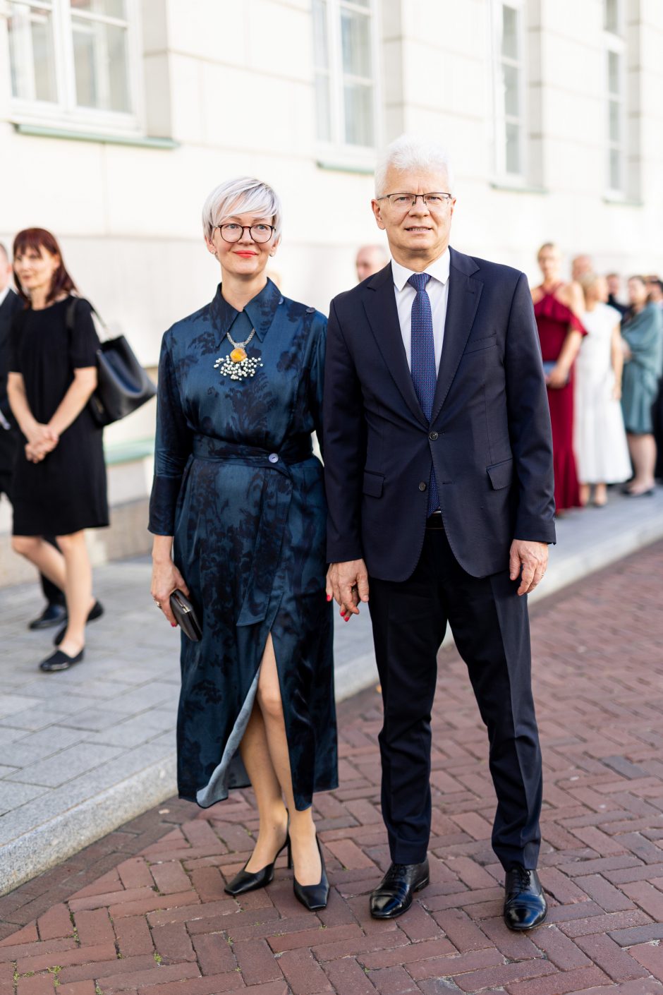 Šalies vadovo inauguraciją vainikavo vakarinė dalis: į Prezidentūros kiemą rinkosi garbūs svečiai