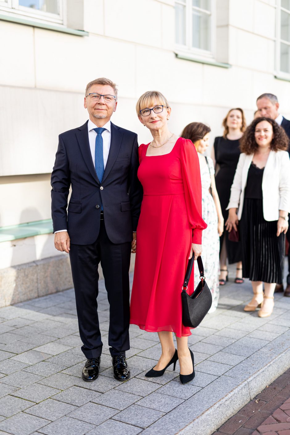 Šalies vadovo inauguraciją vainikavo vakarinė dalis: į Prezidentūros kiemą rinkosi garbūs svečiai