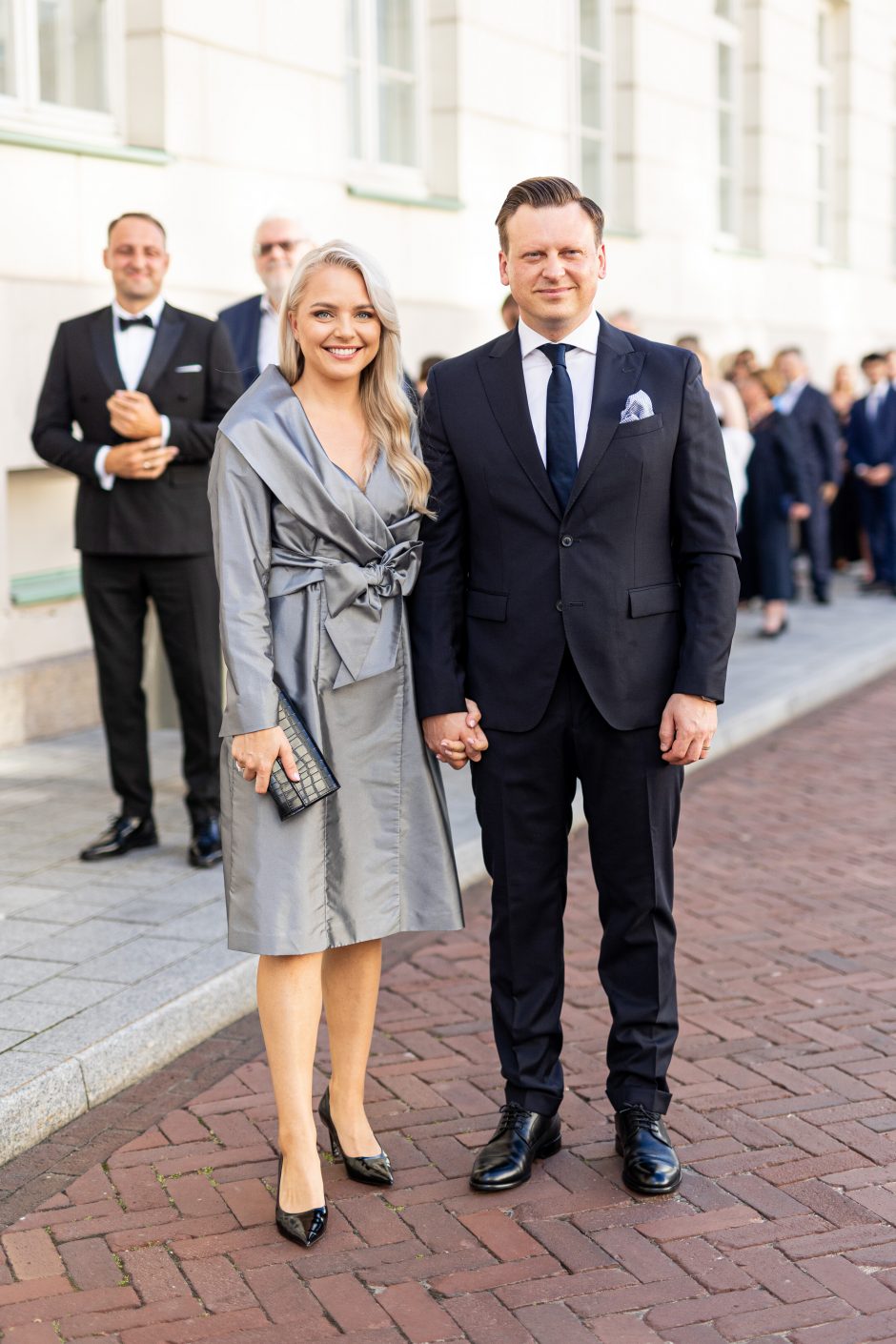 Šalies vadovo inauguraciją vainikavo vakarinė dalis: į Prezidentūros kiemą rinkosi garbūs svečiai