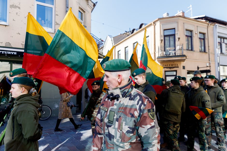 Per Kauną nuvilnijo trispalvis sūkurys