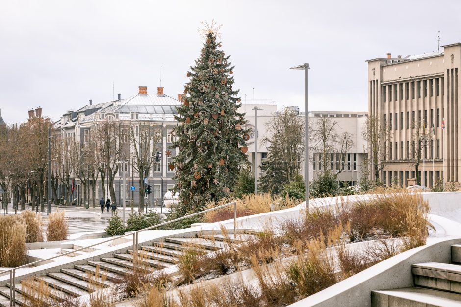 Paskubėkite: tai paskutinės dienos pasidžiaugti Kauno kalėdine eglute