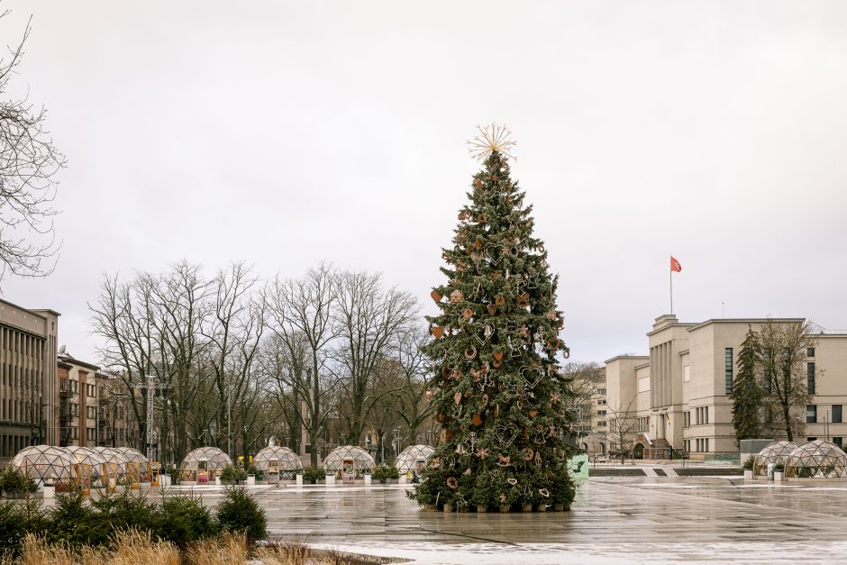 Paskubėkite: tai paskutinės dienos pasidžiaugti Kauno kalėdine eglute