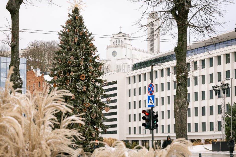 Paskubėkite: tai paskutinės dienos pasidžiaugti Kauno kalėdine eglute