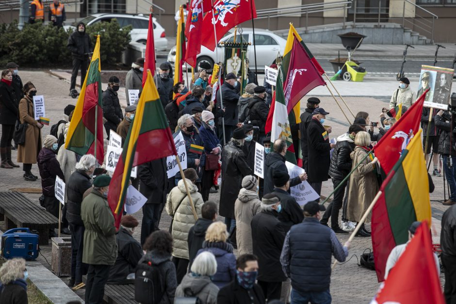 Prie Seimo – vėl mitingas: reikalauja nutraukti A. Jakubausko persekiojimą