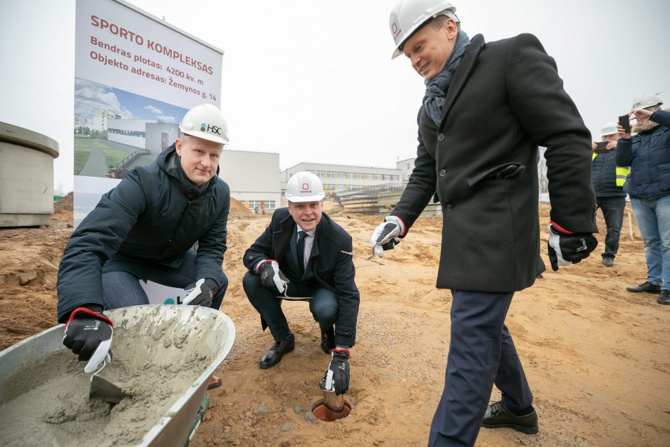 Prasidėjo trijų krepšinio salių komplekso statybos Vilniuje