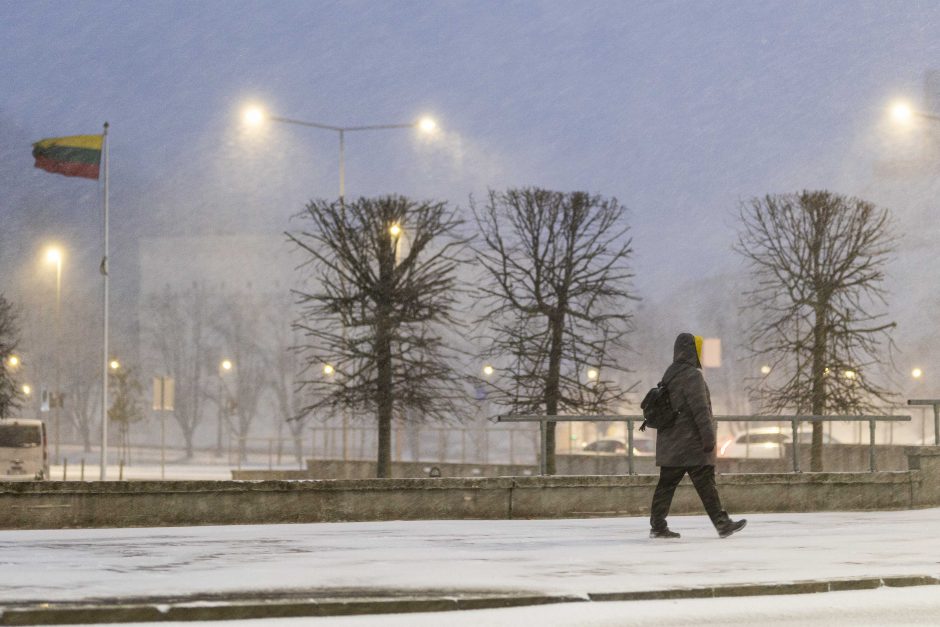 Sningant viešasis transportas Vilniuje vėluoja iki 50 minučių