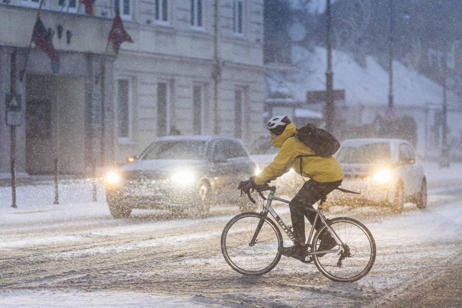 Sningant viešasis transportas Vilniuje vėluoja iki 50 minučių