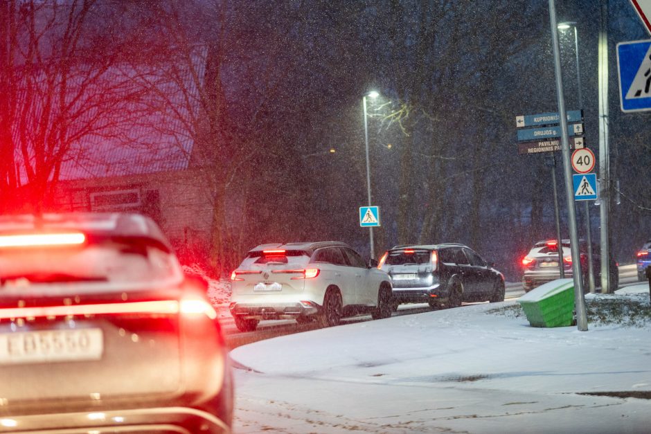 Sningant viešasis transportas Vilniuje vėluoja iki 50 minučių