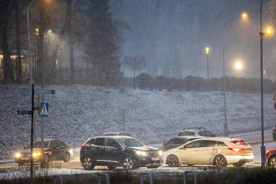 Sningant viešasis transportas Vilniuje vėluoja iki 50 minučių