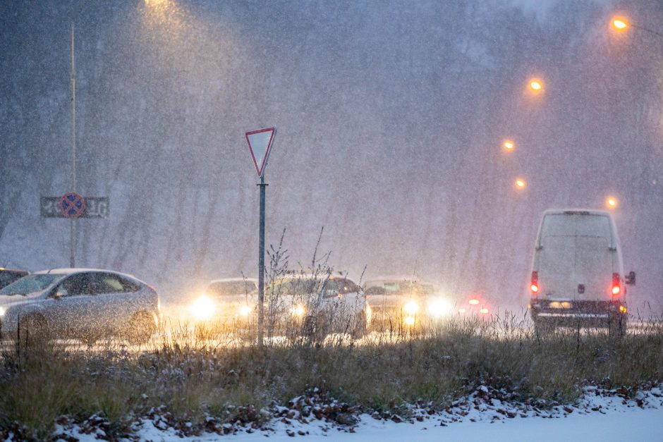 Sningant viešasis transportas Vilniuje vėluoja iki 50 minučių