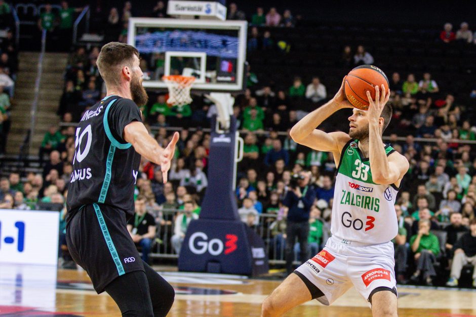 Nepriekaištingai gynęsis „Žalgiris“ pasiekė revanšą prieš „Wolves“