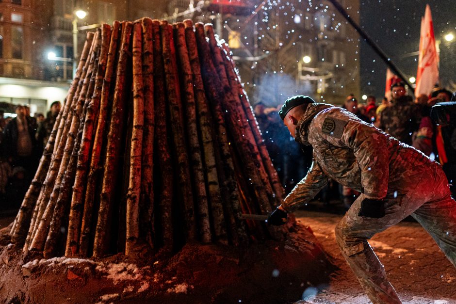 Atminimo laužų uždegimo ceremonija Vilniuje, Nepriklausomybės aikštėje