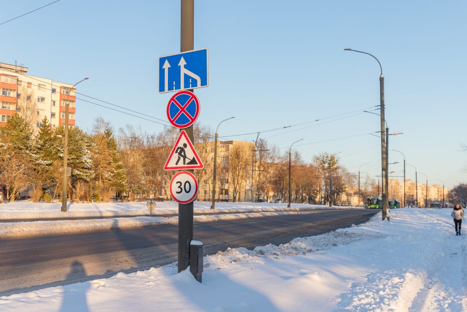 Dviejose tvarkomose Kauno gatvėse – eismo pokyčiai