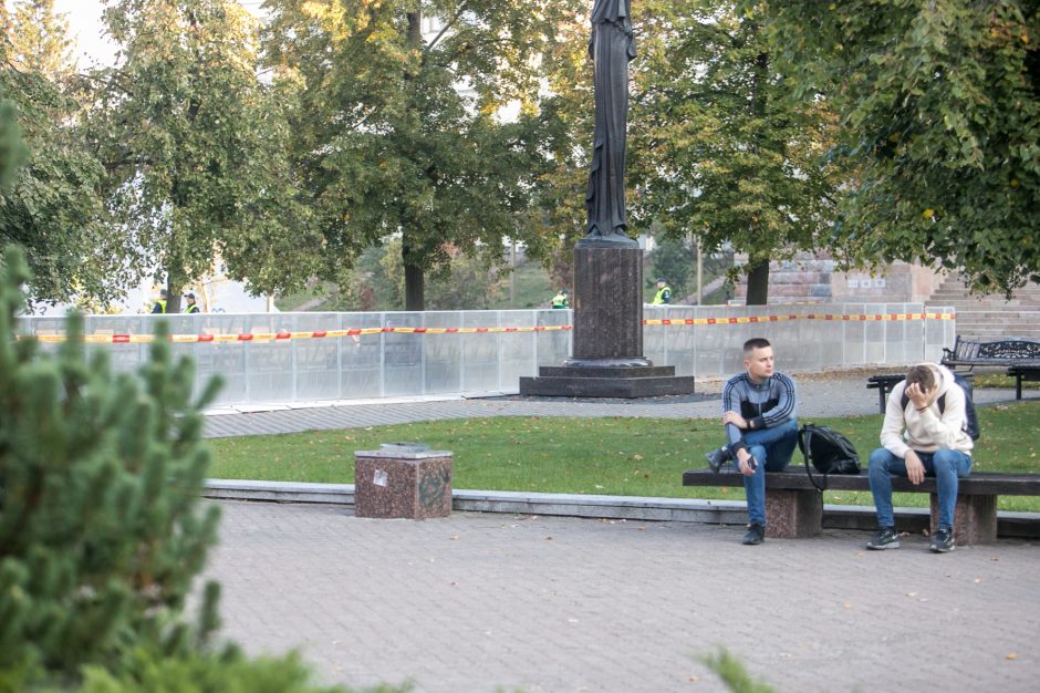 Policija pasirengė mitingui: centre – sustiprintos policijos pajėgos, įtartini asmenys bus tikrinami