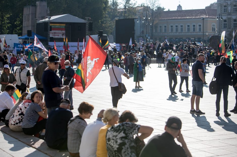 Vilniuje – tūkstantinis protestas: su plakatais „Ne gyvulių pasui“ ir „Dž. Sorošą lauk iš Lietuvos“