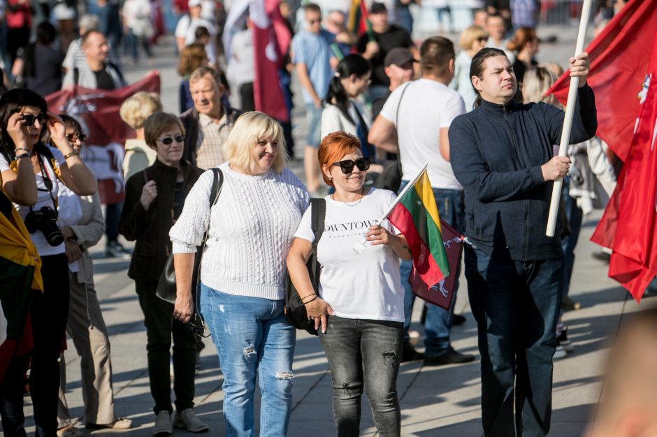 Vilniuje – tūkstantinis protestas: su plakatais „Ne gyvulių pasui“ ir „Dž. Sorošą lauk iš Lietuvos“