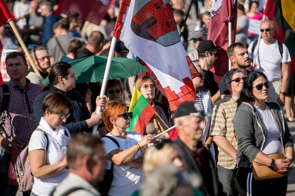 Vilniuje – tūkstantinis protestas: su plakatais „Ne gyvulių pasui“ ir „Dž. Sorošą lauk iš Lietuvos“