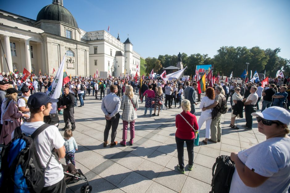 Vilniuje – tūkstantinis protestas: su plakatais „Ne gyvulių pasui“ ir „Dž. Sorošą lauk iš Lietuvos“