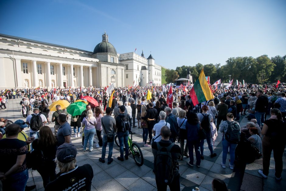 Vilniuje – tūkstantinis protestas: su plakatais „Ne gyvulių pasui“ ir „Dž. Sorošą lauk iš Lietuvos“