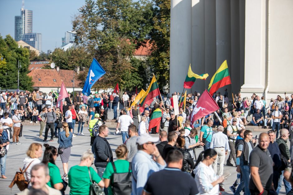 Vilniuje – tūkstantinis protestas: su plakatais „Ne gyvulių pasui“ ir „Dž. Sorošą lauk iš Lietuvos“