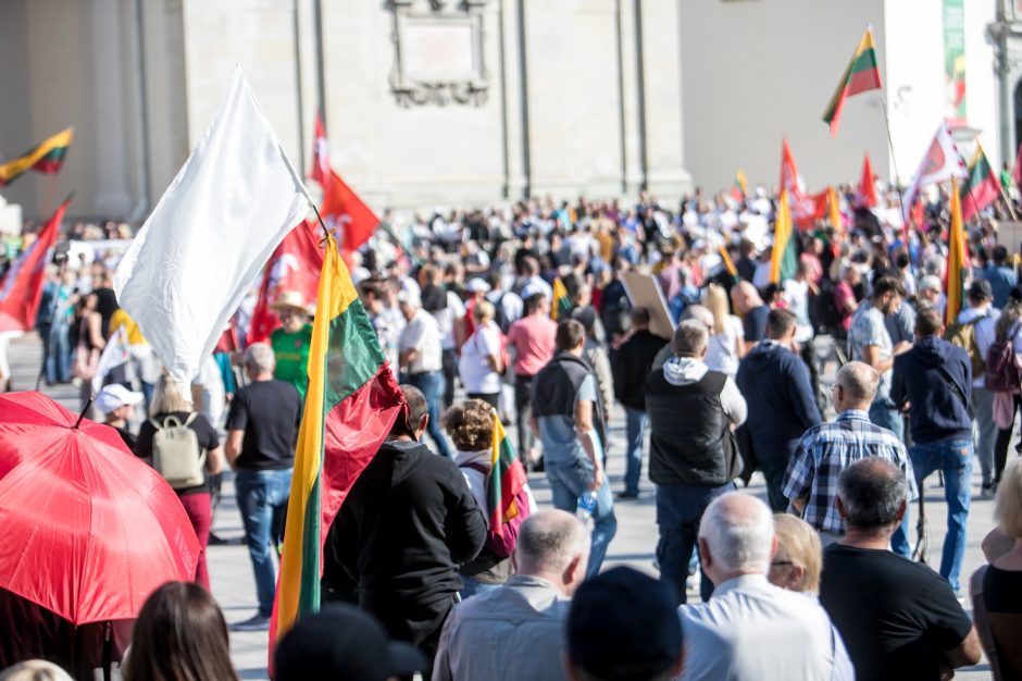 Vilniuje – tūkstantinis protestas: su plakatais „Ne gyvulių pasui“ ir „Dž. Sorošą lauk iš Lietuvos“