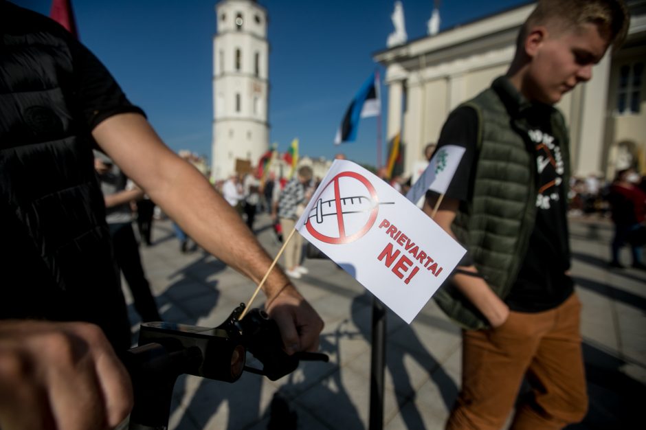 Vilniuje – tūkstantinis protestas: su plakatais „Ne gyvulių pasui“ ir „Dž. Sorošą lauk iš Lietuvos“