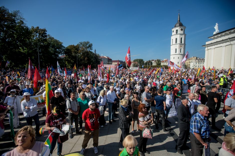 Vilniuje – tūkstantinis protestas: su plakatais „Ne gyvulių pasui“ ir „Dž. Sorošą lauk iš Lietuvos“