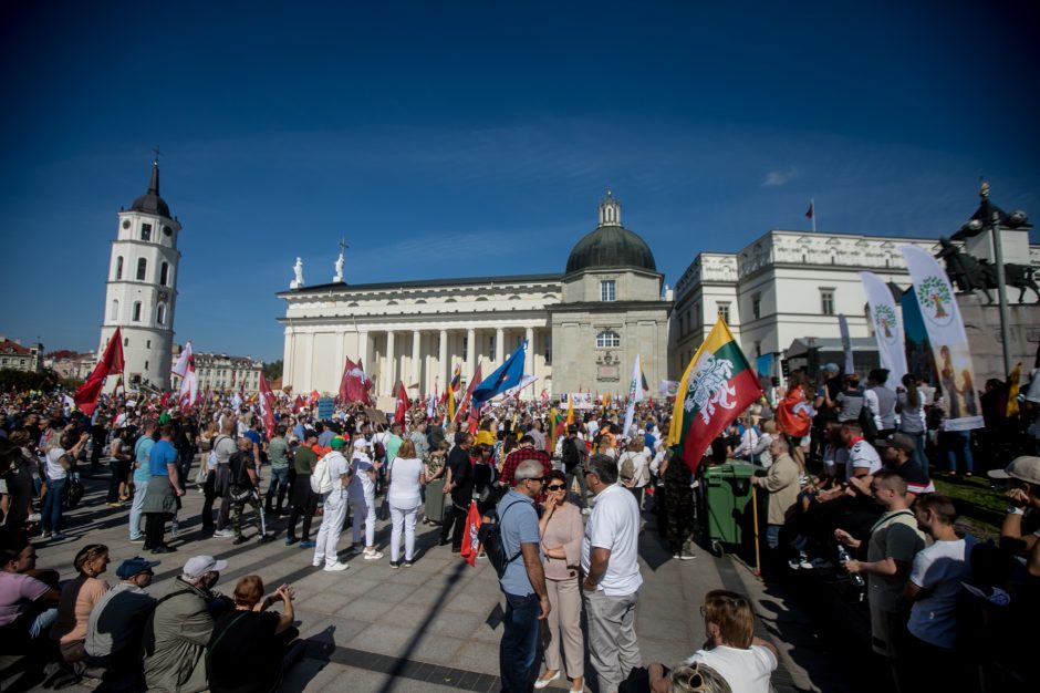 Vilniuje – tūkstantinis protestas: su plakatais „Ne gyvulių pasui“ ir „Dž. Sorošą lauk iš Lietuvos“