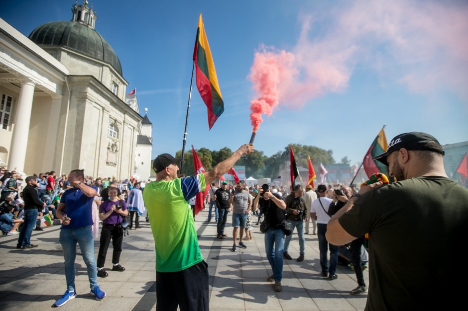 Vilniuje – tūkstantinis protestas: su plakatais „Ne gyvulių pasui“ ir „Dž. Sorošą lauk iš Lietuvos“