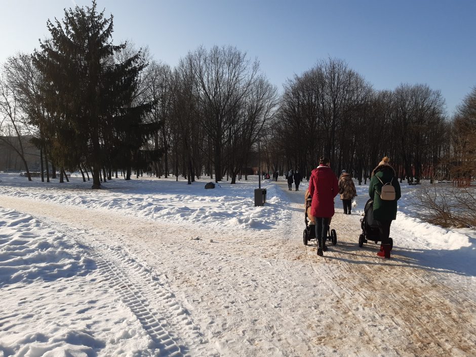 Saulėtos dienos išginė kauniečius į parkus (fotoreportažas)