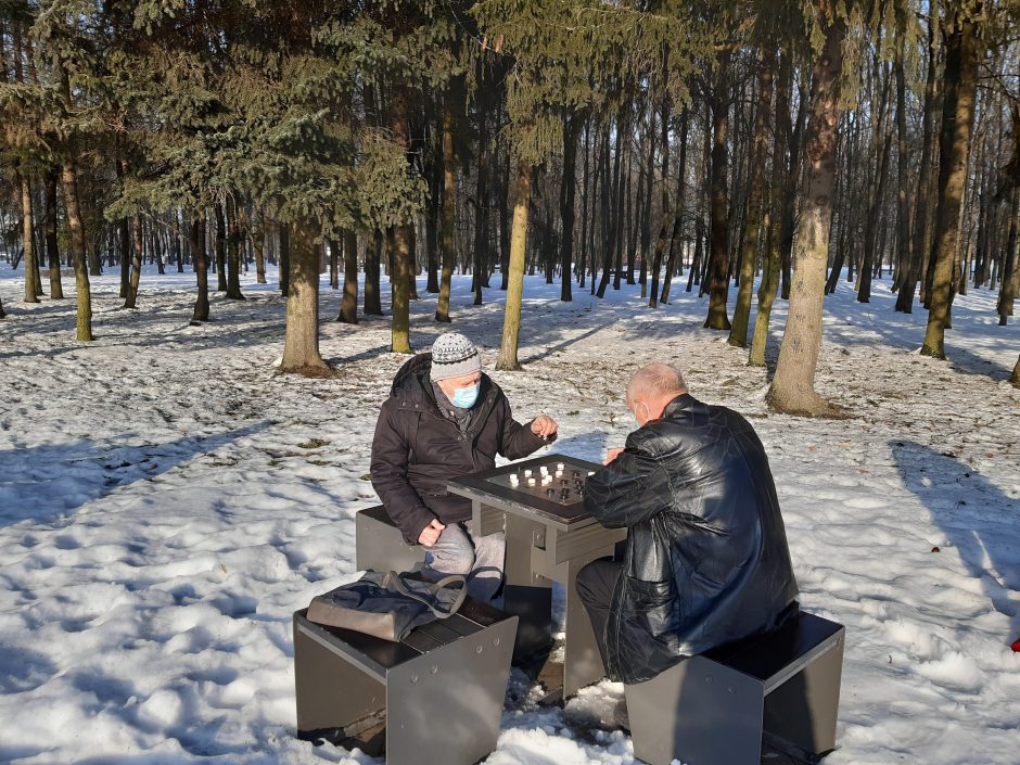 Saulėtos dienos išginė kauniečius į parkus (fotoreportažas)