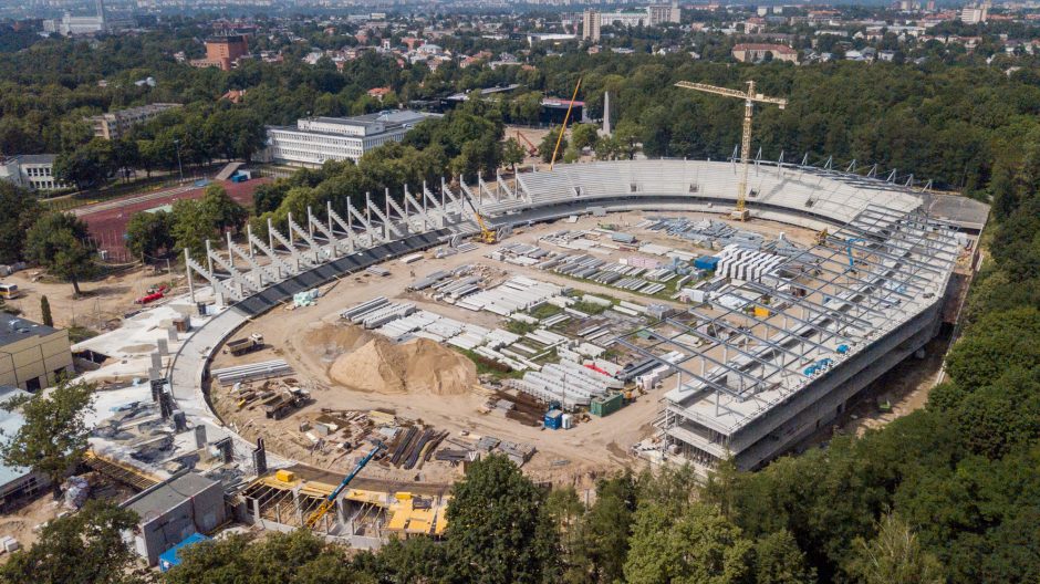 S. Dariaus ir S. Girėno stadiono statybas stebintys kauniečiai: buvome ir viduje – stipru