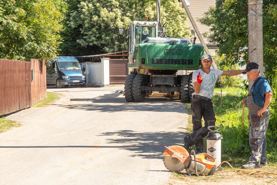 Dėl vykdomų darbų vienos Aleksoto gatvės gyventojai liko be vandens