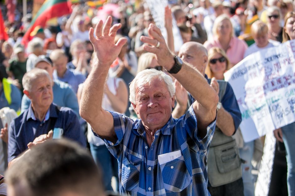 Vilniuje – tūkstantinis protestas: su plakatais „Ne gyvulių pasui“ ir „Dž. Sorošą lauk iš Lietuvos“