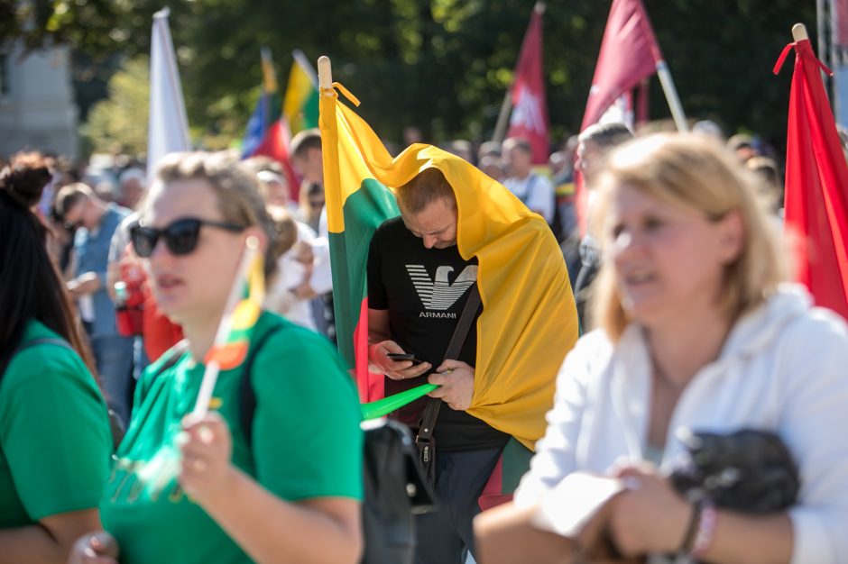 Vilniuje – tūkstantinis protestas: su plakatais „Ne gyvulių pasui“ ir „Dž. Sorošą lauk iš Lietuvos“