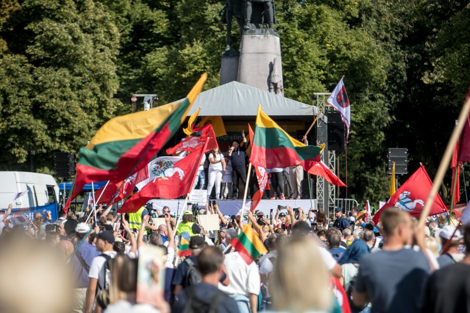 Vilniuje – tūkstantinis protestas: su plakatais „Ne gyvulių pasui“ ir „Dž. Sorošą lauk iš Lietuvos“