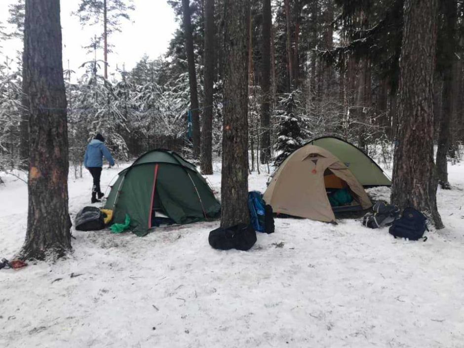 Žiemos iššūkis – žygis pusnynais ir nakvynė palapinėse