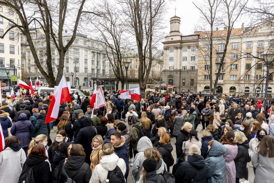 Dėl Trakų rajono švietimo įstaigų pertvarkos – protestas prie Vyriausybės 