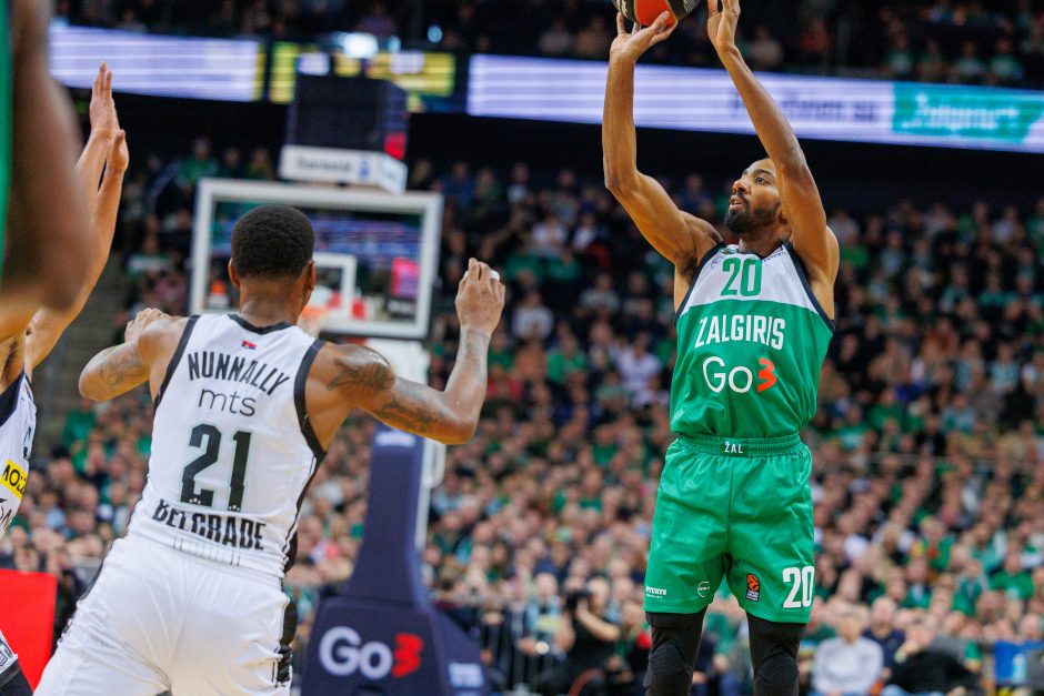 „Žalgiris“ namuose nesustabdė „Partizan“ puolimo 