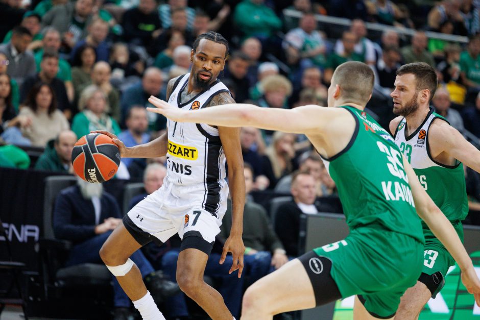 „Žalgiris“ namuose nesustabdė „Partizan“ puolimo 