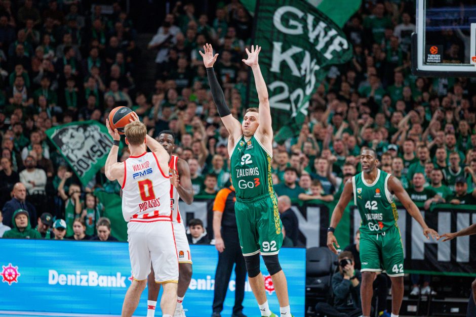 Eurolyga: Kauno „Žalgiris“ – Pirėjo „Olympiacos“ 85:92