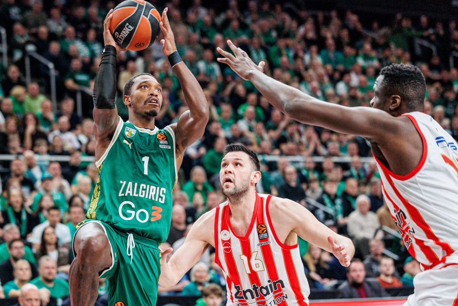 Eurolyga: Kauno „Žalgiris“ – Pirėjo „Olympiacos“ 85:92