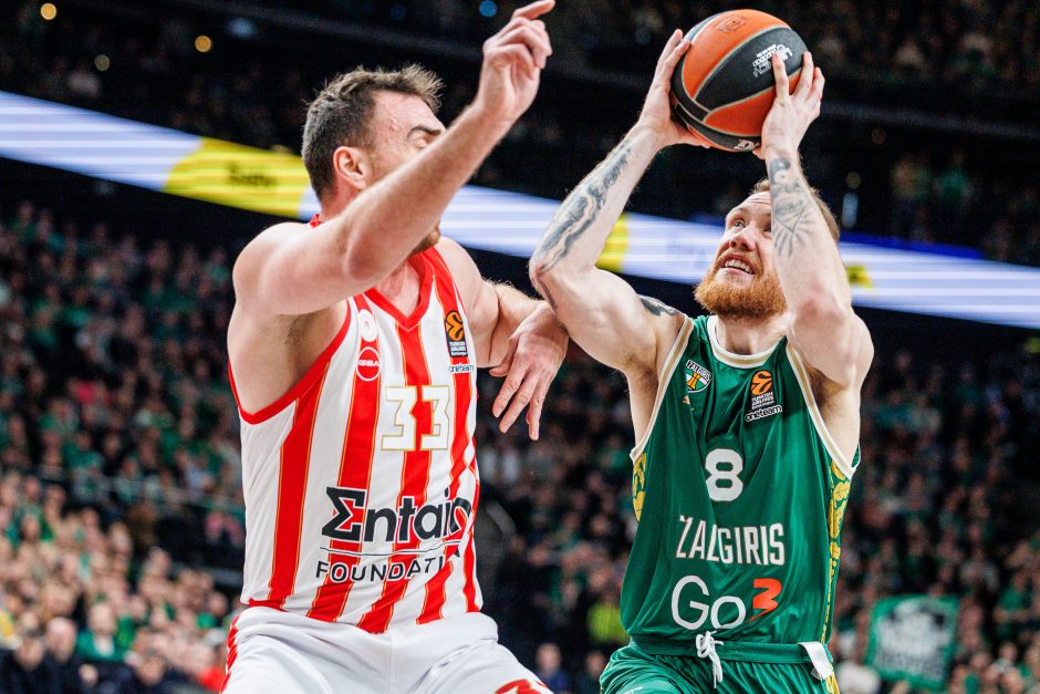 Eurolyga: Kauno „Žalgiris“ – Pirėjo „Olympiacos“ 85:92