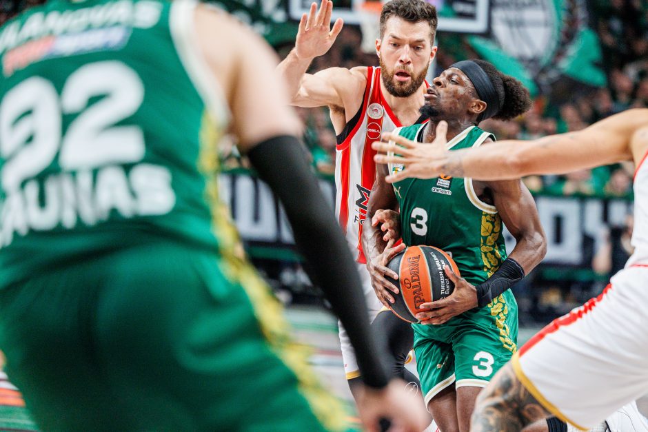 Eurolyga: Kauno „Žalgiris“ – Pirėjo „Olympiacos“ 85:92