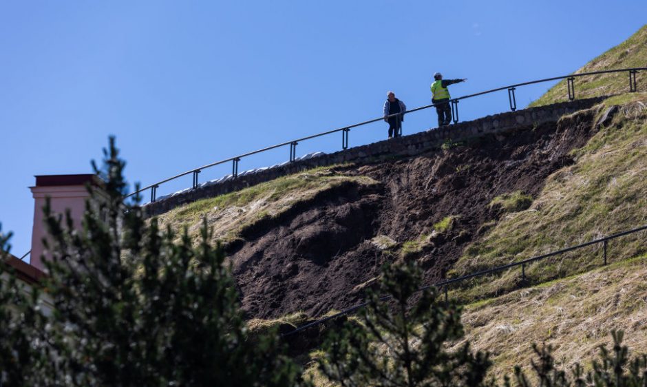 Nepaisant audros, Gedimino kalno būklė išlieka stabili